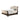 Sleigh Bed With Button Tufted Fabric Headboard And Footboard