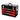 Portable 20" Steel Tool Box With 3 Drawers And Metal Latch Closure - Black / Red
