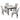 Modern 4 Person Dining Table Set With 4 Chairs