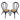Rattan Dining Chair (Set of 2) - Black Multi