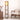 Pinnacle - Shelf Floor Lamp For Bedroom / Living Room, Long Shade - Natural Wood / White