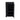 Bar Cart With Glass Door, 2 Side Shelves And Casters - Black