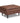 Shay Mid Century Small Coffee Table Storage Ottoman - Distressed Saddle Brown