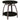 End Table With Center Shelf - Dark Gray