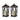 Menifee Lantern With Led Candle (Set of 2) - Antique Black