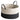 Cotton Round Laundry And Storage Basket With Sturdy Handles - Gray / White