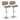 Lombardi - Contemporary Adjustable Barstool With Swivel With Straight T Footrest (Set of 2)