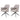 Dining Chair With Soft Cushion And 360° Rotation, Comfortable Armrest For Kitchen (Set of 2) - Gray