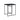 Counter Height Dining Table, Rectangular - Black