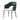 Dining Chairs, Modern Faux Leather Dining Metal Legs (Set of 2) - Green