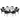Round Dining Table With 6 Chairs Set - Silver