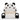 Twin Size Cute Panda Shaped Kids Bed - White / Black