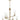 Timeless - 6 Lights Chandelier With Clear Ribbed Satin - Antique Brass / Clear / Gold
