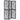 3 Panel Folding Screen With Mosaic Cutout Design - Black