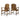 Outdoor Weather Resistant Acacia Wood Adirondack Dining Chairs (Set of 2)