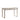 Modern Minimalist Rectangular Dining Table With Tempered Glass Top