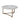 Aziz - Sintered Stone Top End Table - White / Champagne