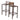 Outdoor Barstool With Slat Panel Design (Set of 2) - Dark Brown
